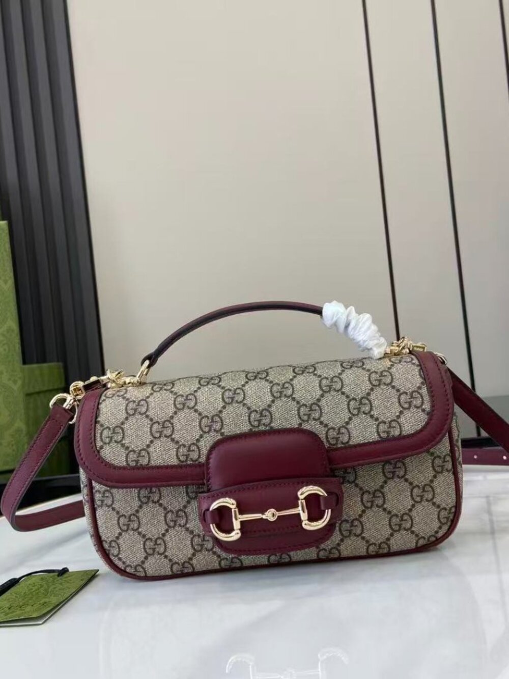 Gucci Women's Brown and Red Bag